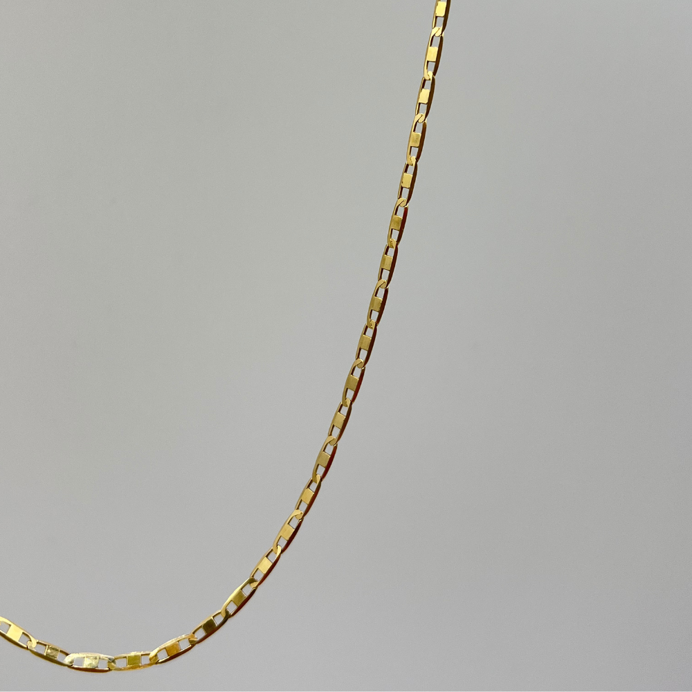 Solid 18K Gold Anchor Chain Necklace