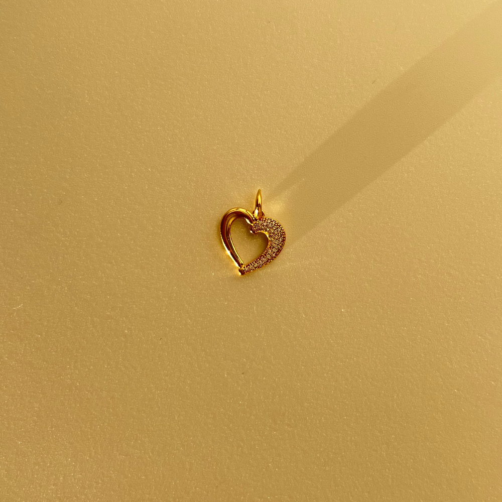 18K Solid Gold Maya Heart Pendant