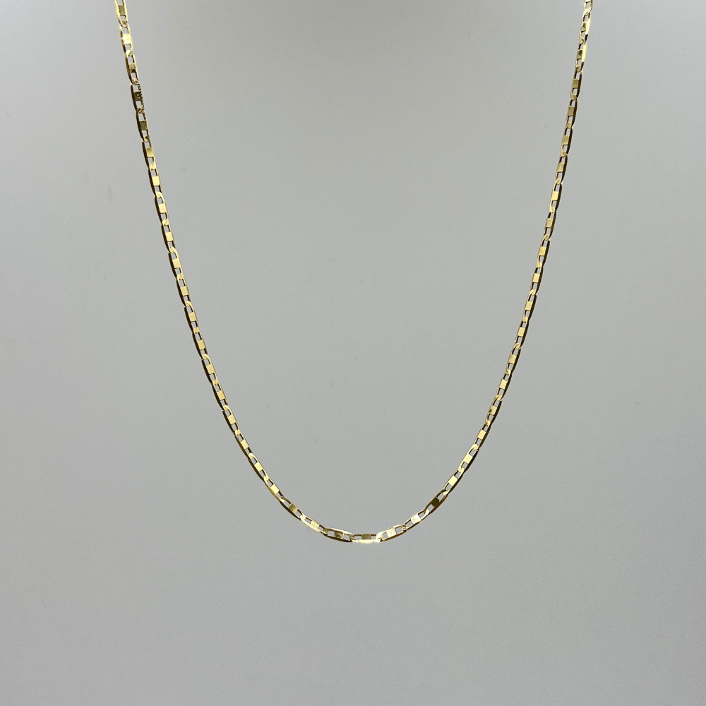 Solid 18K Gold Anchor Chain Necklace