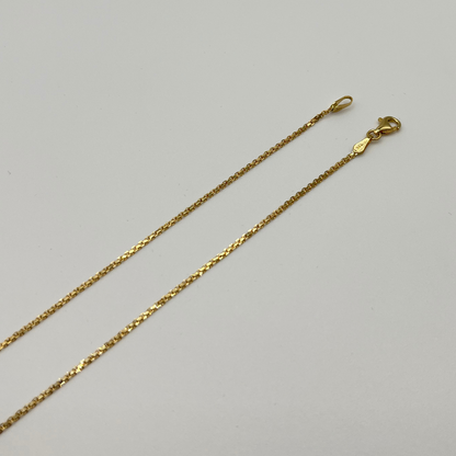 18K Solid Gold Panther Chain Necklace