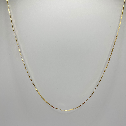 18K Solid Gold Paperclip Chain Necklace