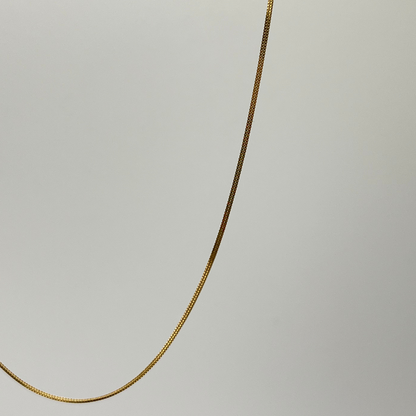 Solid 18K Gold Venetian Chain Necklace