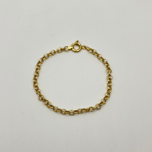 18K Solid Gold Chunky Belcher Bracelet