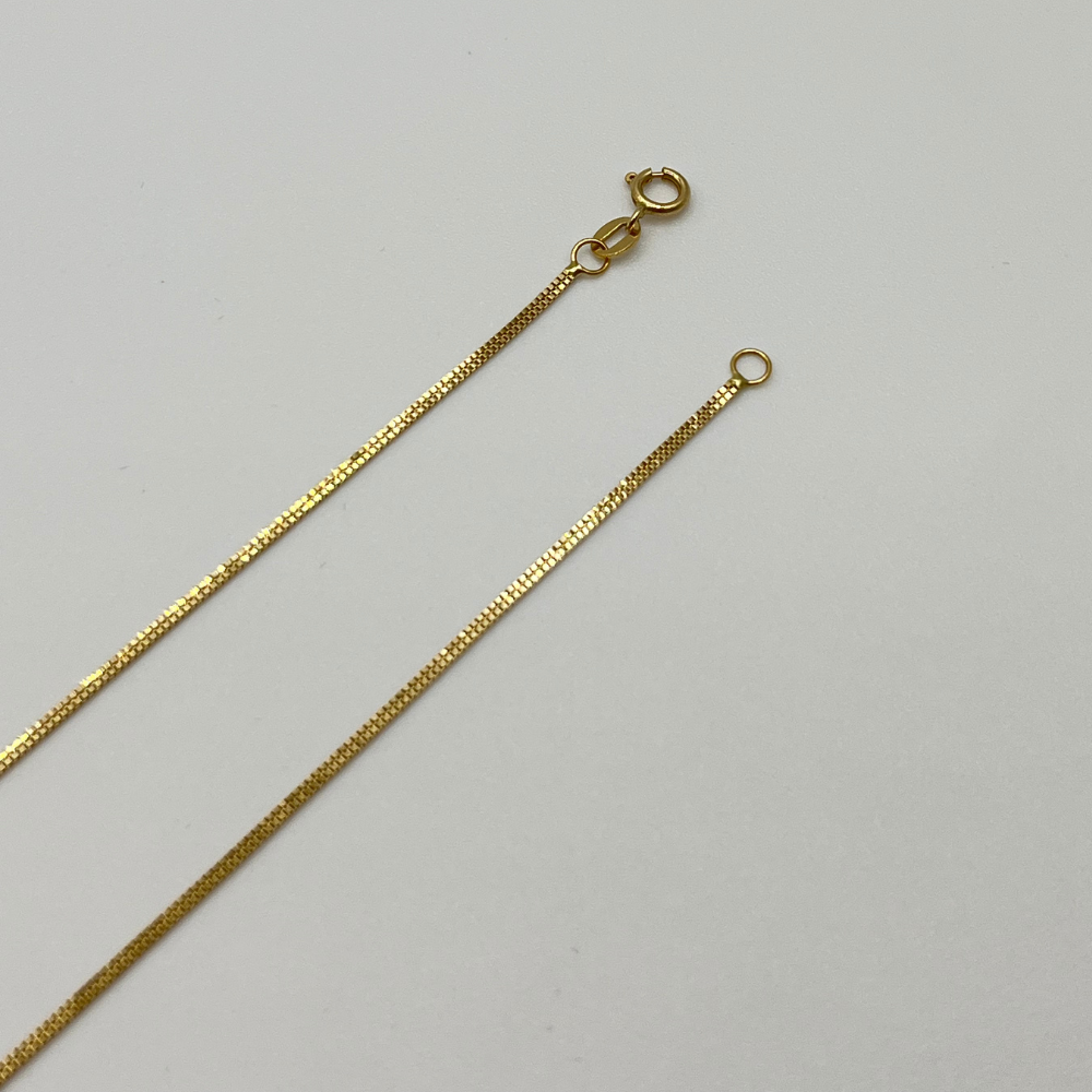 Solid 18K Gold Venetian Chain Necklace