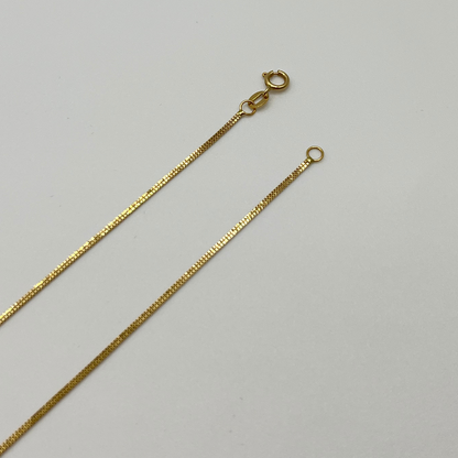 Solid 18K Gold Venetian Chain Necklace