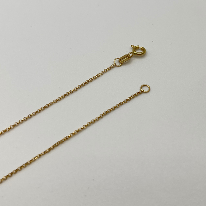 18K Solid Gold Thin Belcher Chain Necklace