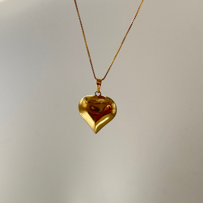 18K Solid Gold Mazzy Heart Pendant