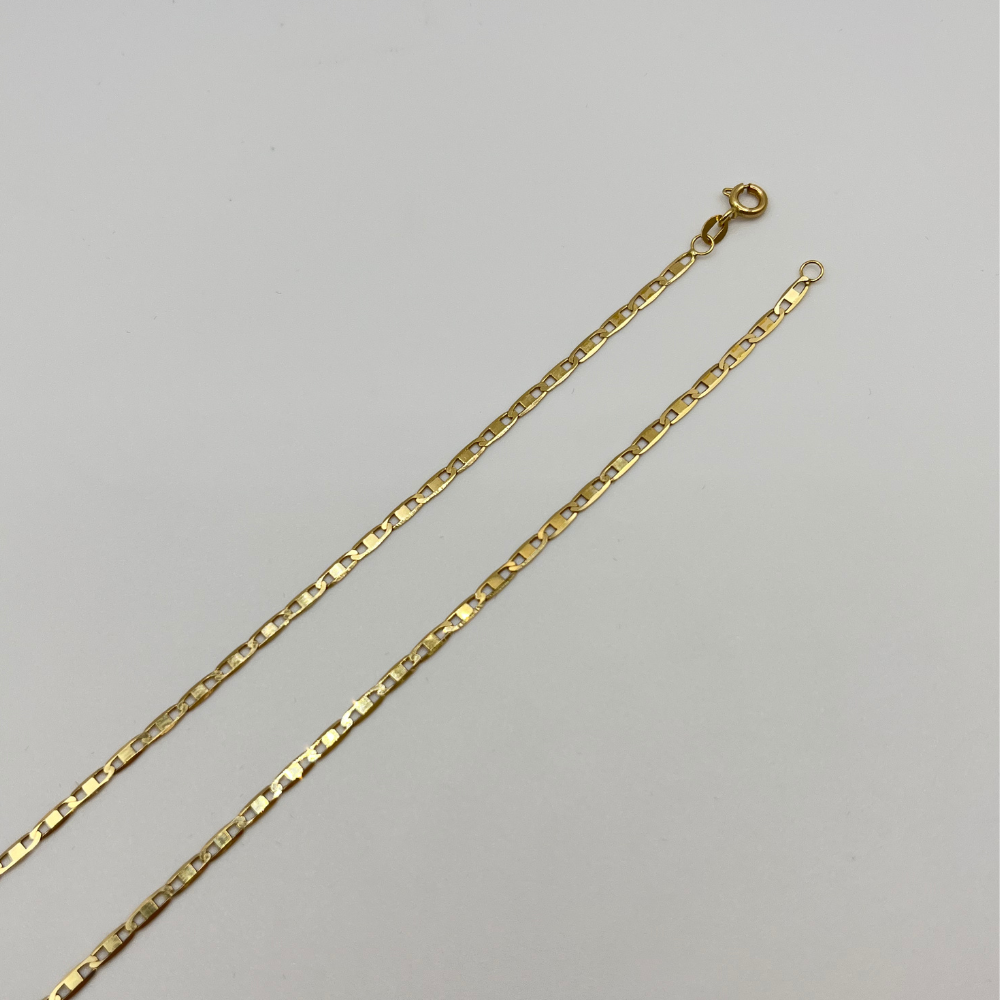 Solid 18K Gold Anchor Chain Necklace