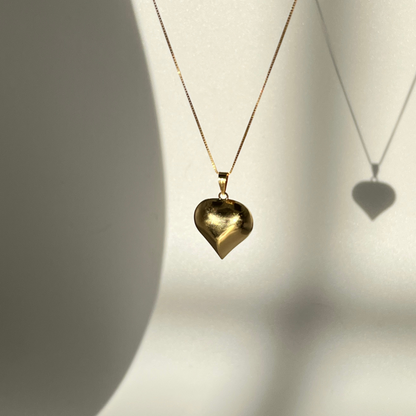 18K Solid Gold Mazzy Heart Pendant