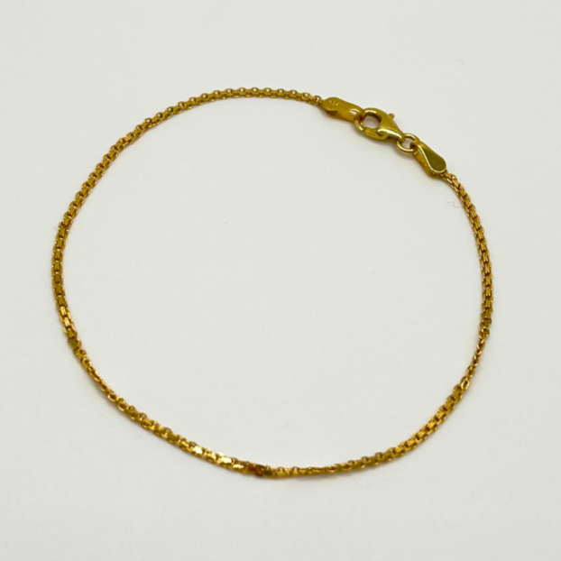 18K Solid Gold Panther Chain Bracelet